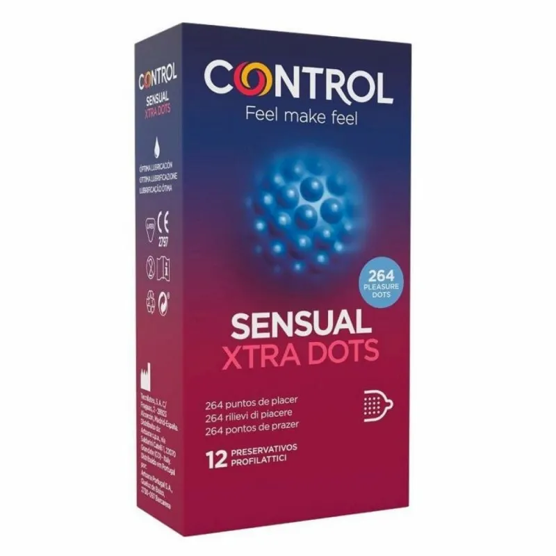 Control Sensual Xtra Dots Preservativos 12 unidades