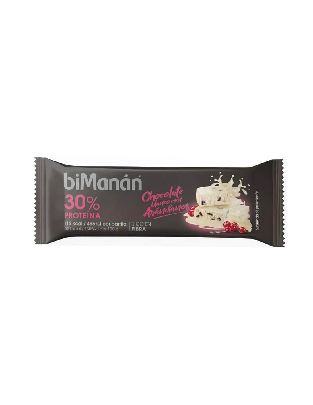 Bimanan BeFit Barritas 1 Barrita 35g Sabor Chocolate Blanco con Arandanos