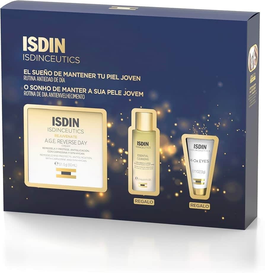 Isdinceutics Pack Age Reverse Day- Crema + Limpiador + Contorno De Ojos