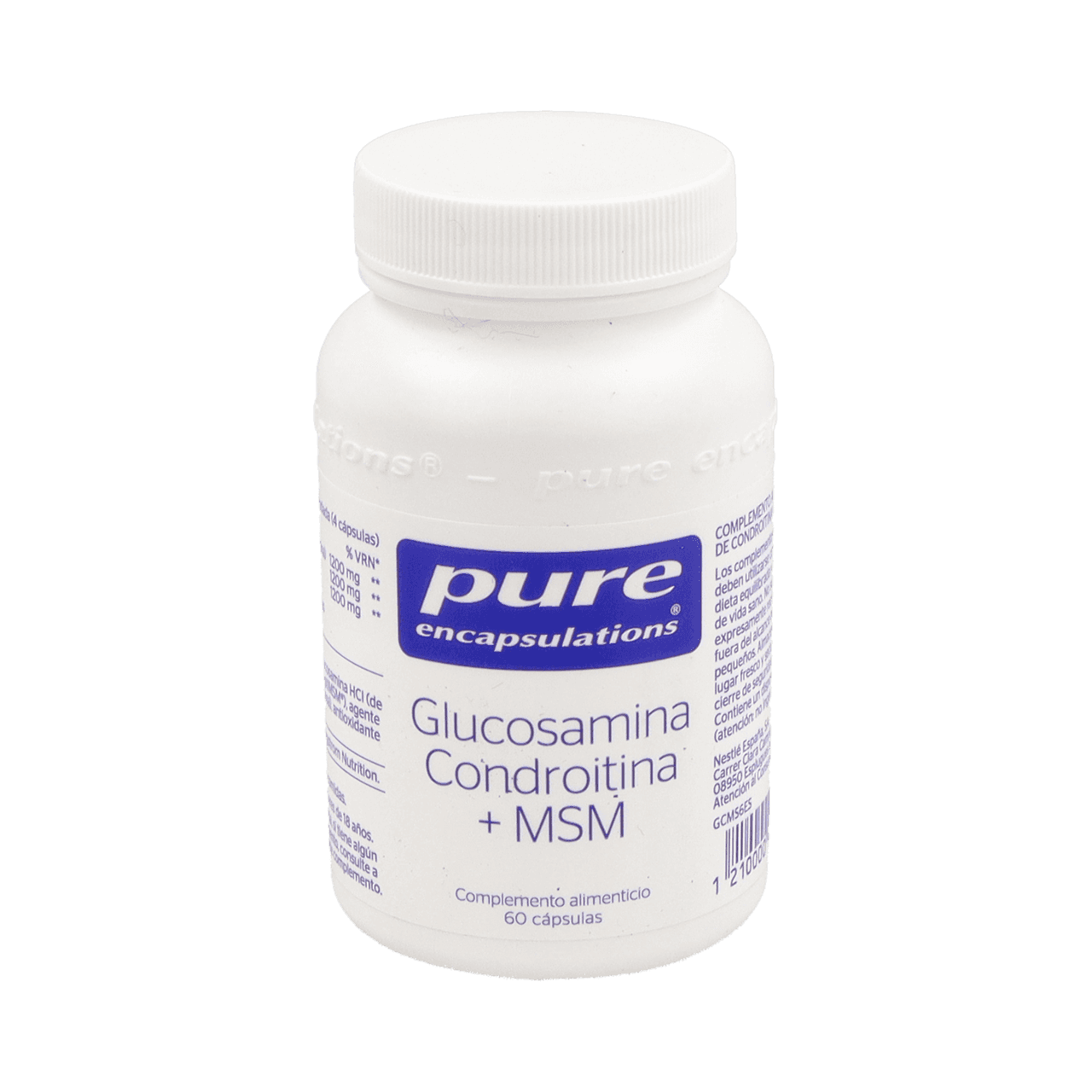 Pure Encapsulations Glucosamina Condroitina + MSM 60 cápsulas