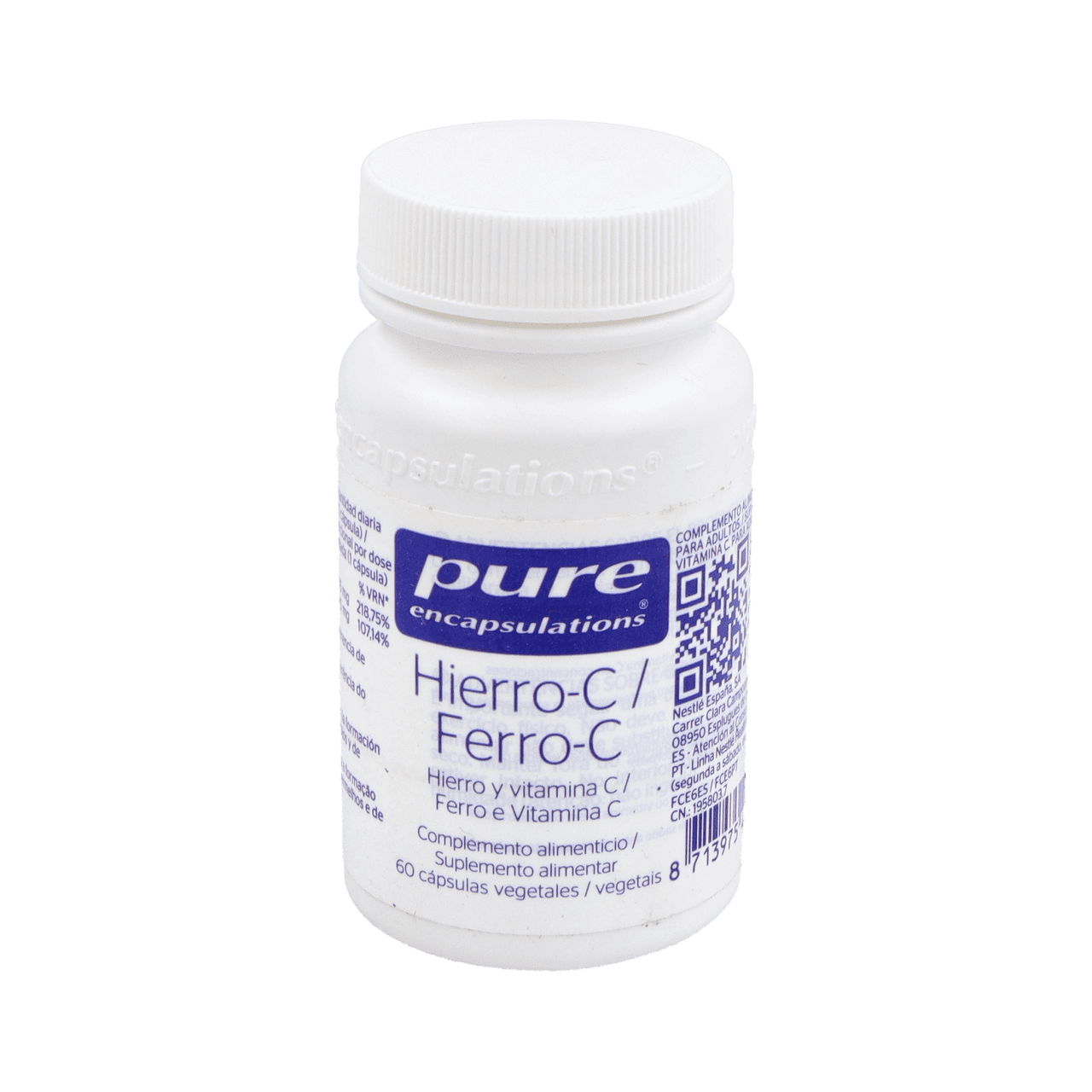 Pure Encapsulations Hierro-C 60 cápsulas