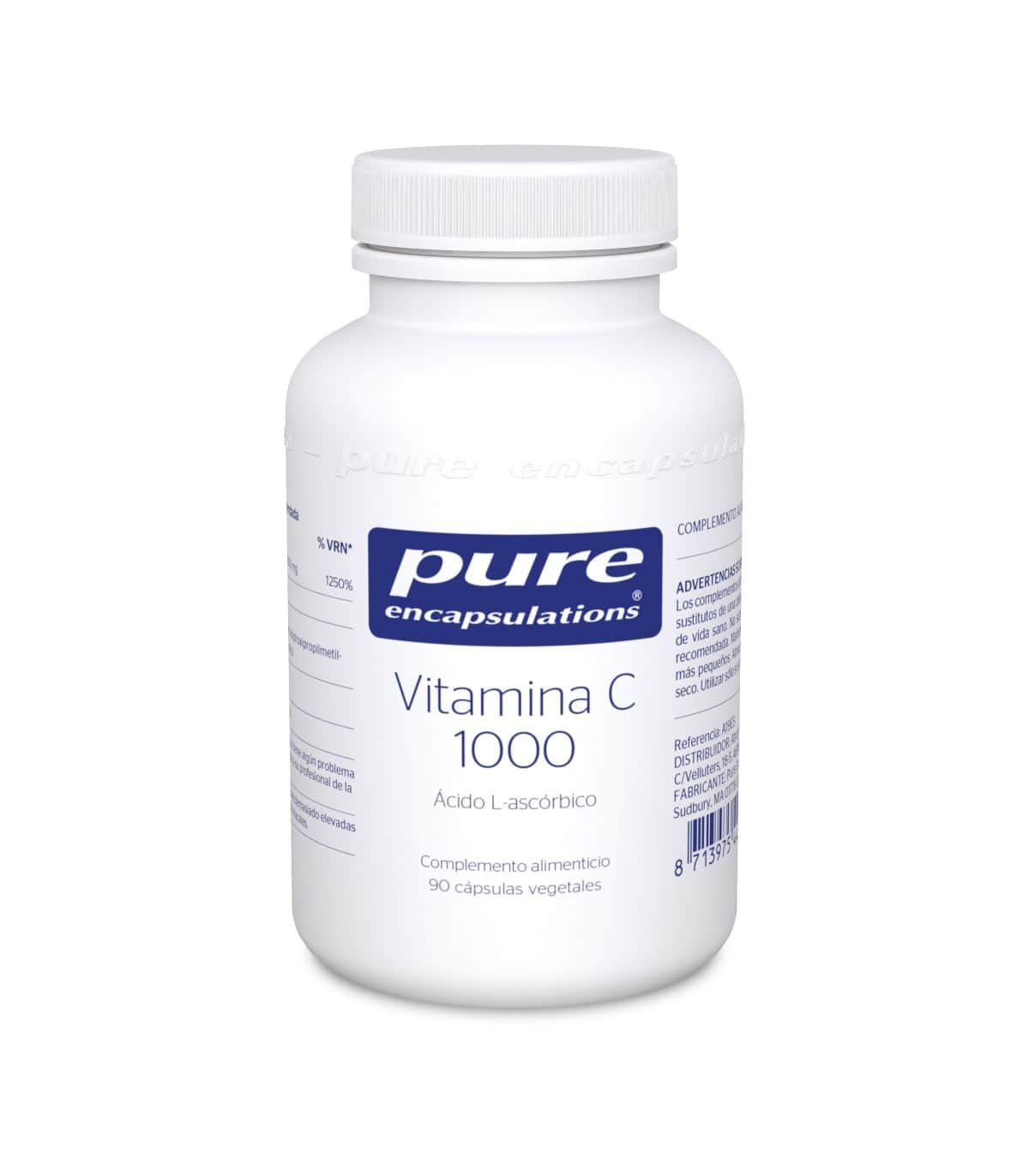 Pure Encapsulations Vitamina C 1000mg 90 Cápsulas